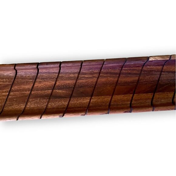 Napastyle 2007 French Bread Baguette Acacia  Wood Cutting Board Leather Hanger - Picture 9 of 15